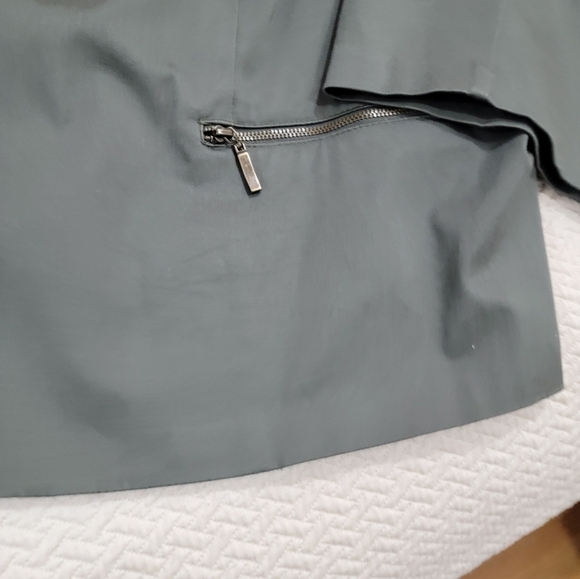 Roz & Ali Green Jacket Blazer Open Front Zipper pockets Size 3X - Picture 9 of 13